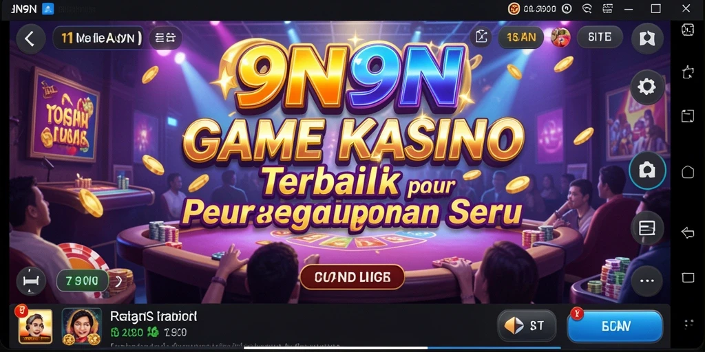 Screenshot menunjukkan gameplay seru permainan Kasino di 9N9N.