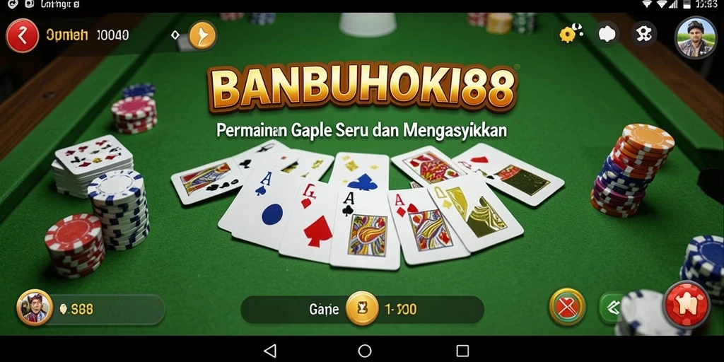 Tampilan menarik saat bermain Gaple di BANBUHOKI88.