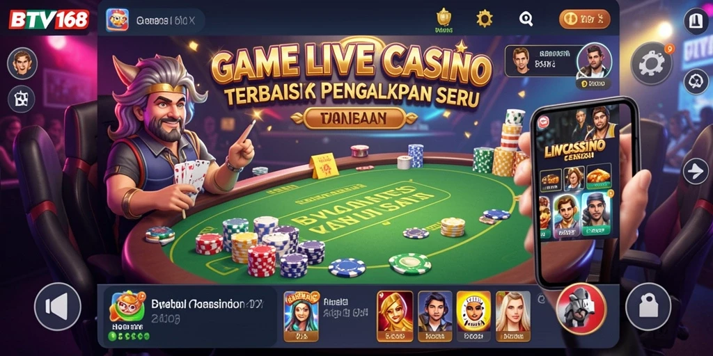 Tampilan gameplay Live Casino yang mendebarkan dan interaktif.
