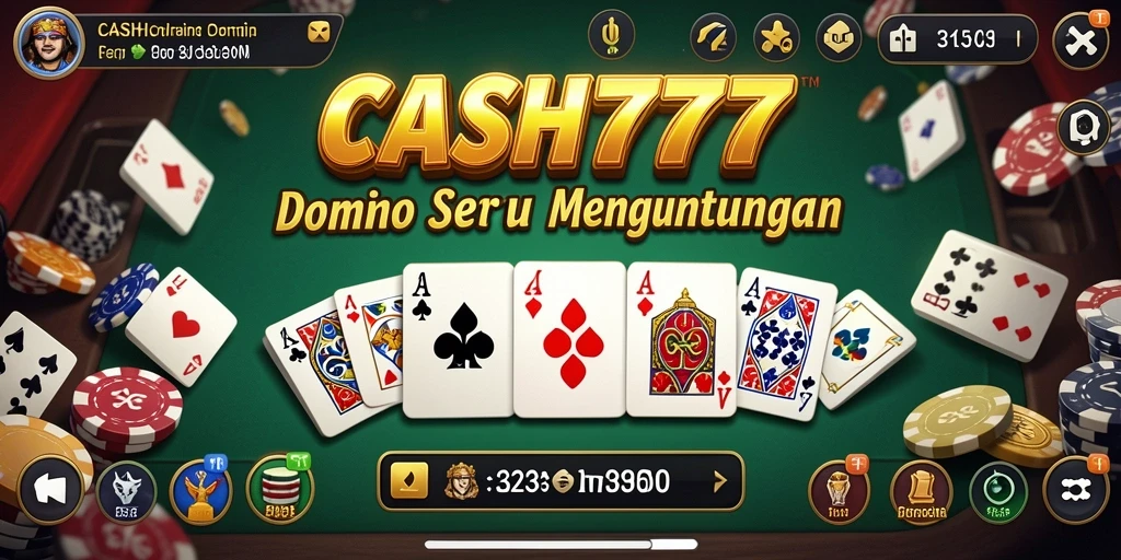 Tampilan gameplay seru CASH777 dalam permainan Domino.