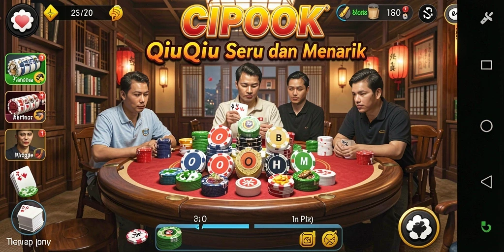 Tampilan gameplay seru dari CIPOK dalam permainan QiuQiu.