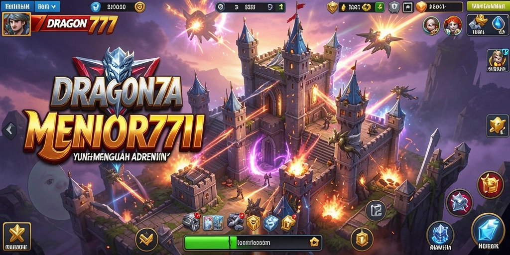 Tampilan menara dan strategi pertahanan dalam DRAGON777.