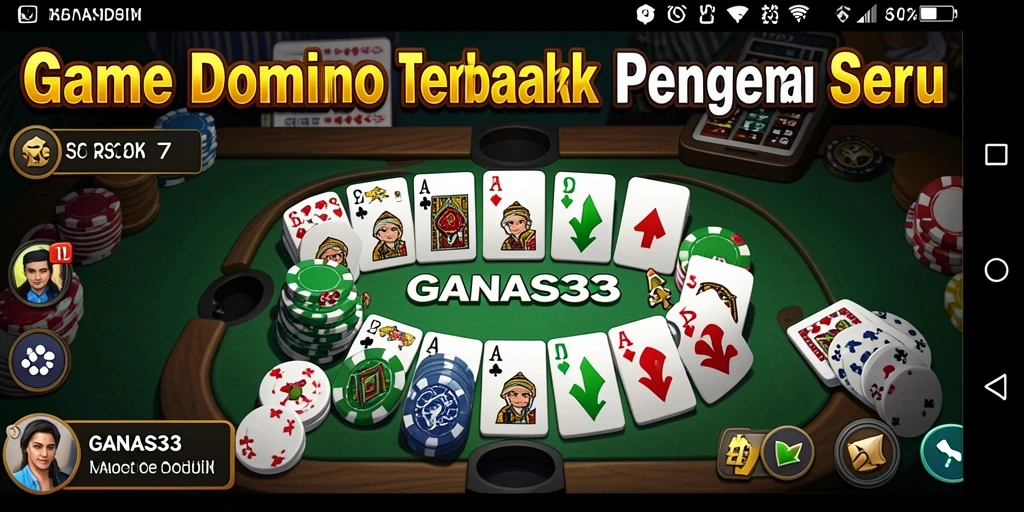 Tampilan gameplay seru dalam GANAS33, permainan domino yang mengasyikkan.