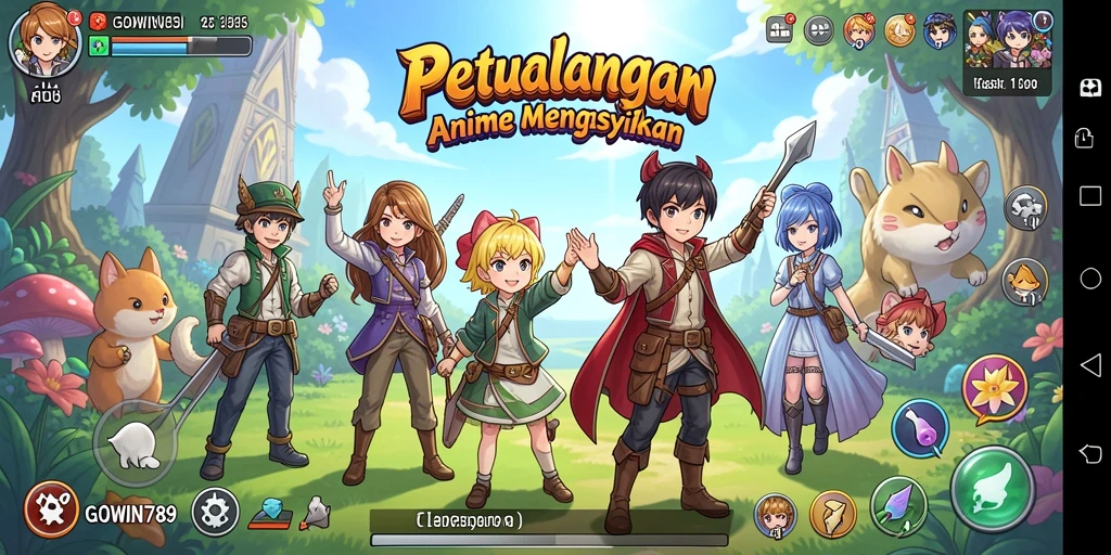 Gameplay seru dengan karakter anime favorit di GOWIN789.