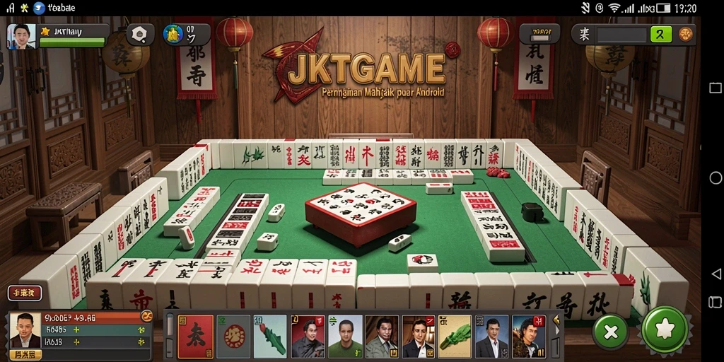 Tangkapan layar JKTGAME menampilkan gameplay Mahjong yang seru dan interaktif.