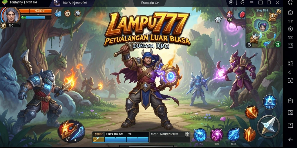 Gameplay RPG LAMPU777 menampilkan aksi seru dan karakter menarik.
