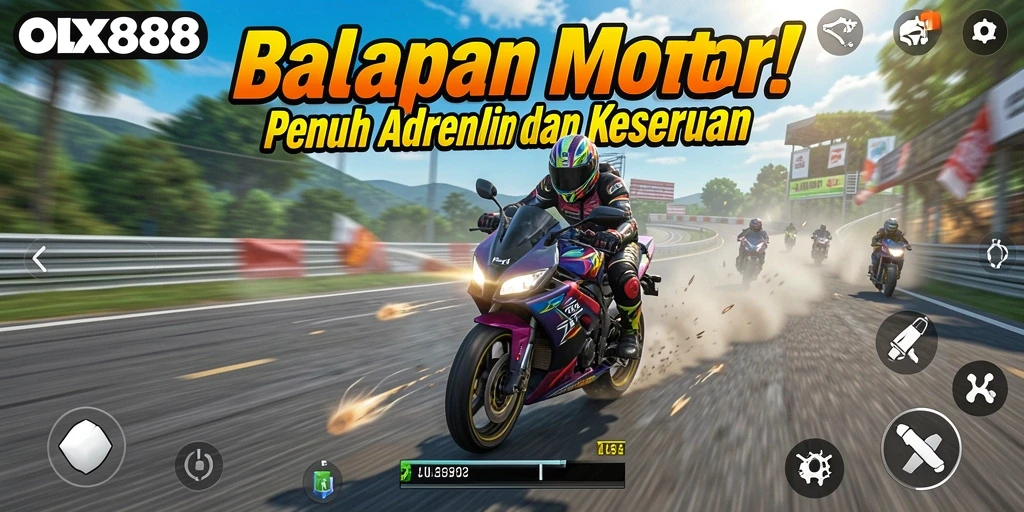 Gameplay seru balapan motor yang mendebarkan di OLX888.