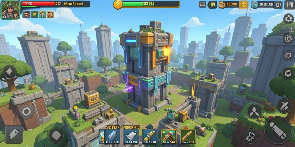 Screenshot gameplay menampilkan aksi seru dalam Tower Defense.