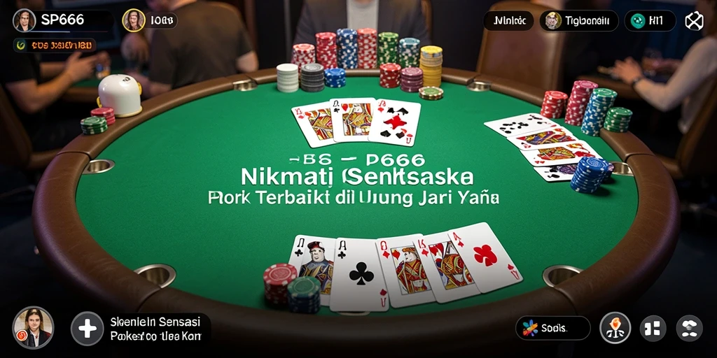 Tampilan gameplay menarik saat memainkan Poker di SP666.