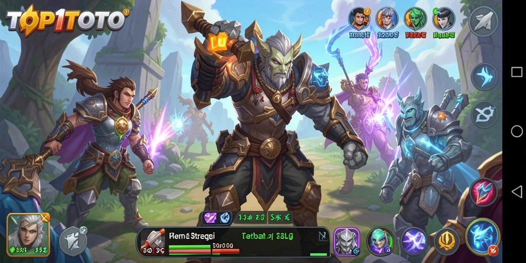 Tampilan gameplay menarik dan dinamis dari TOP1TOTO dengan aksi strategis.