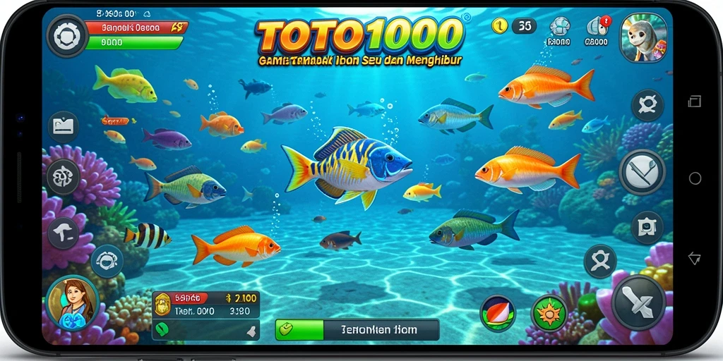 Gameplay seru menembak ikan di TOTO1000.