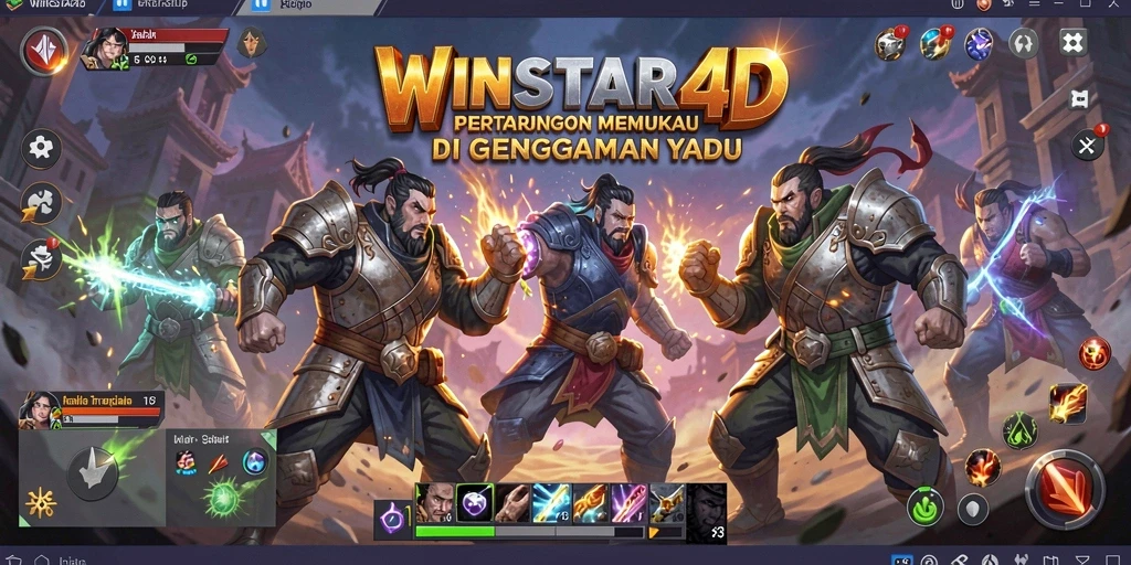 Screenshot dari gameplay WINSTAR4D yang menampilkan aksi seru dalam pertarungan.