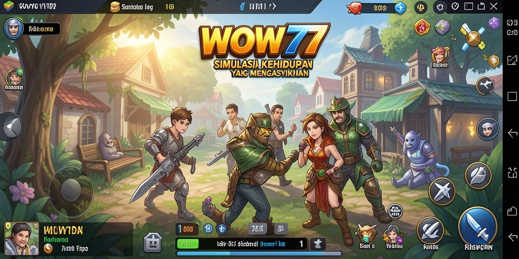 Tangkapan layar menampilkan gameplay simulasi yang menakjubkan di WOW77.